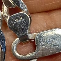 сребърен синджир плътен, снимка 4 - Колиета, медальони, синджири - 44033304