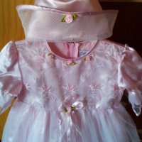 Рокличка за принцеса-Розово бижу"Tiny Princess", снимка 4 - Бебешки рокли - 27499270
