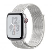 Текстилна каишка band за Apple Watch 7, 6, 5, 4, 3 - велкро бял  цвят, снимка 3 - Смарт часовници - 32356983