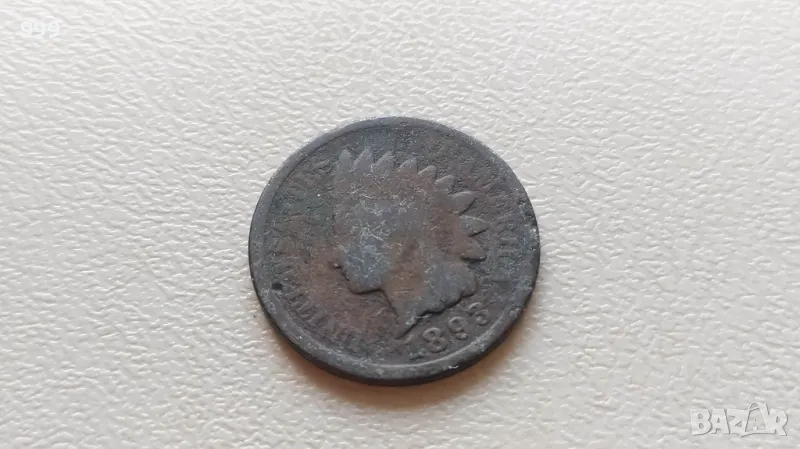 1 цент 1893 САЩ - Индианска глава, снимка 1
