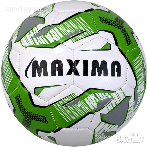 Футболна топка MAXIMA, Soft vinil, бял-зелен, Размер 5, снимка 1