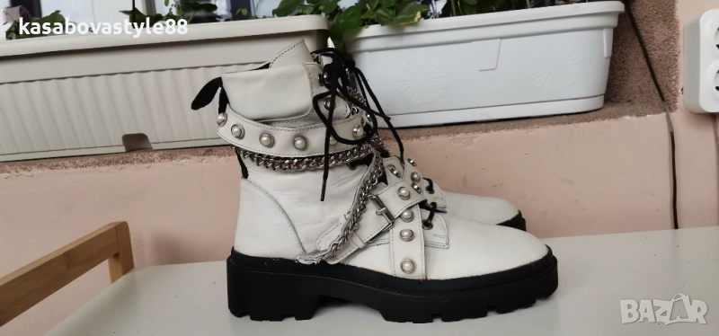 Боти Zara Естествена кожа 37. 5н., снимка 1