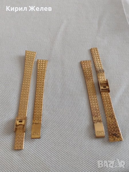 Две метални златисти маркови верижки/Q/Q за дамски часовник 42786, снимка 1