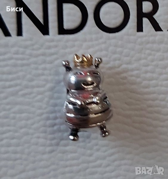 Pandora-оригинален нов сребърен талисман +14к.злато,пчеличка, снимка 1