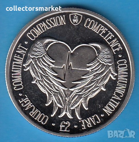 2 паунда 2021, Южна Джорджия и Южни Сандвичеви острови, снимка 1