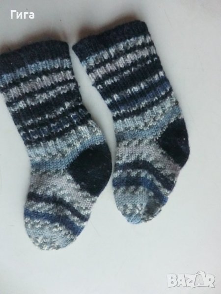 шарени плетени чорапи ходило 10, конч 12, снимка 1