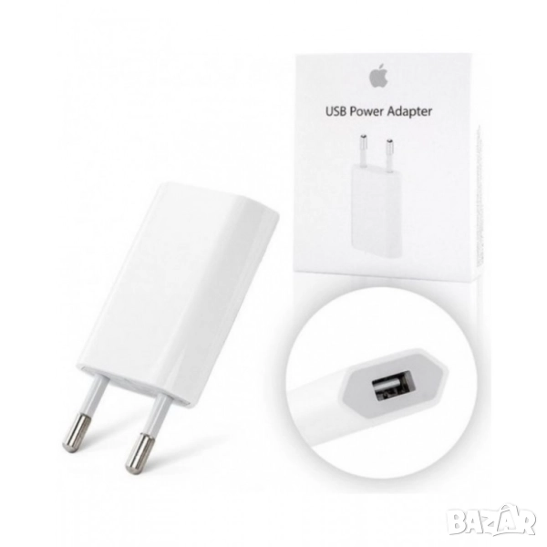 Apple 5W USB оригинален захранващ адаптер MD813ZM/A, снимка 1
