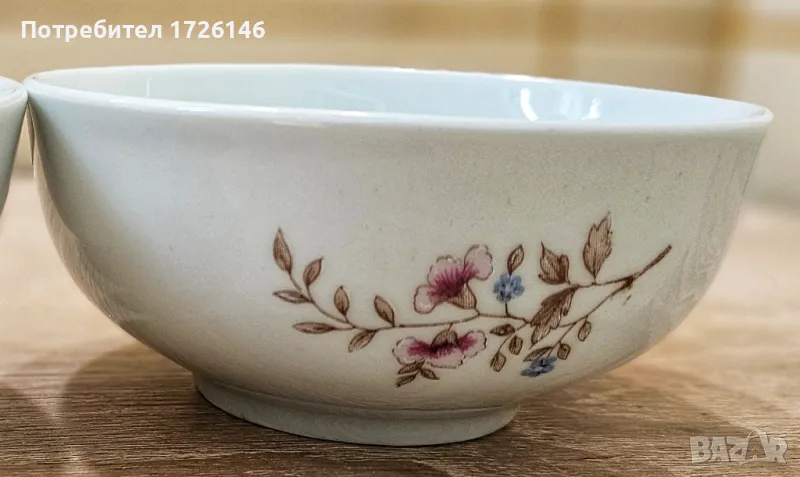 Порцеланови купи на Китка 2 броя, снимка 1