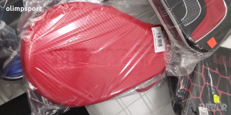 калъф за хилка за тенис на маса tibhar carbon нов червен,син карбонов с място за 1-2 хилки и топчета, снимка 1