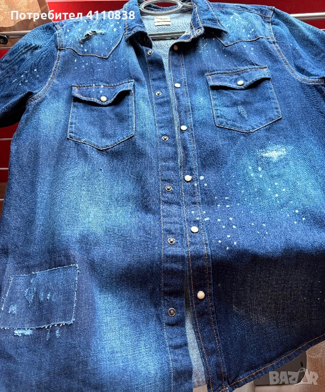 Мъжка Дънкова Риза, снимка 1