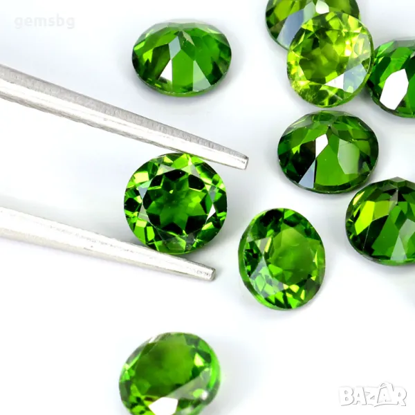 Естествен хром диопсид 5 мм, снимка 1