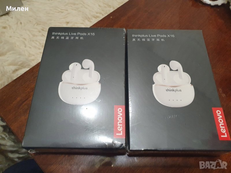 Безжични слушалки Lenovo X16 TWS, снимка 1