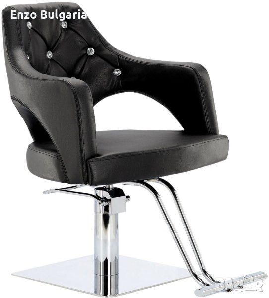 Хидравличен въртящ се фризьорски стол Leia за фризьорски салон с поставка за крака FJ-83008-FOTEL, снимка 1