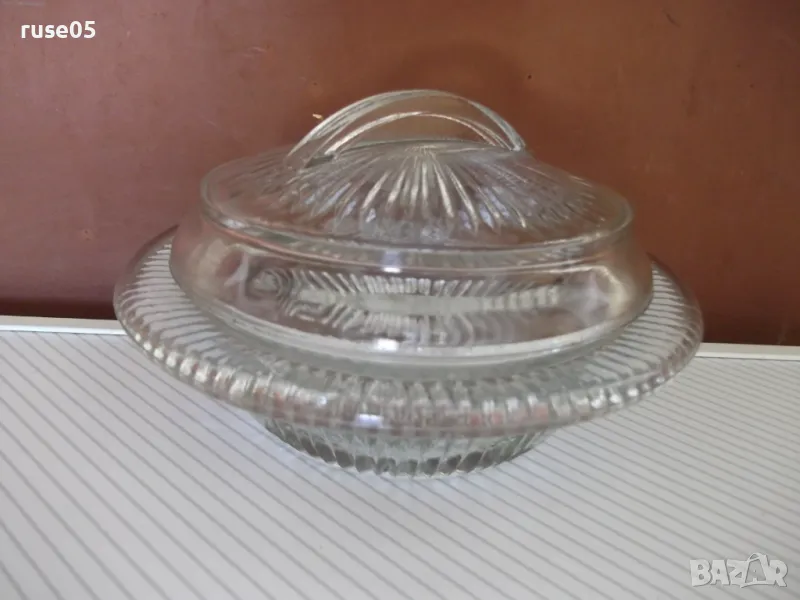 Купа стъклена с капак, снимка 1