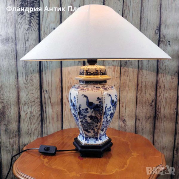 Настолна порцеланова лампа - Азия, снимка 1