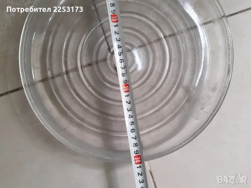 Стъклена чиния 30см и 24,5см за микровълнова, снимка 1