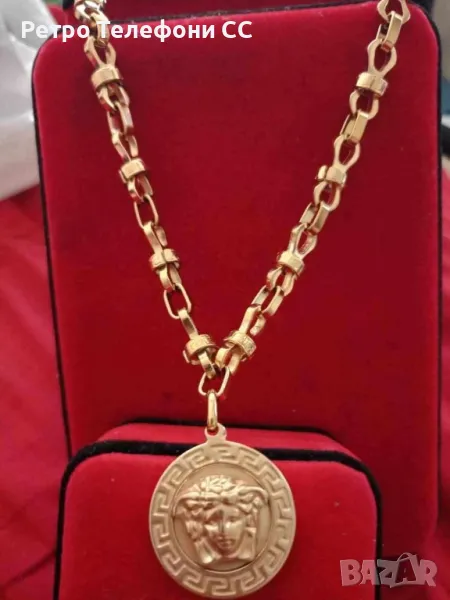 Versace мъжки ланец с висулка медальон Версаче, снимка 1