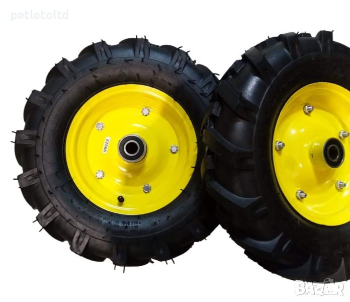 Колело 2 бр комплект Ф 400 мм (4.00 - 8) за мотофреза, ремаркенце и др., снимка 1