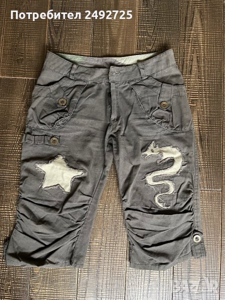 Къси дънки кафяво, снимка 1