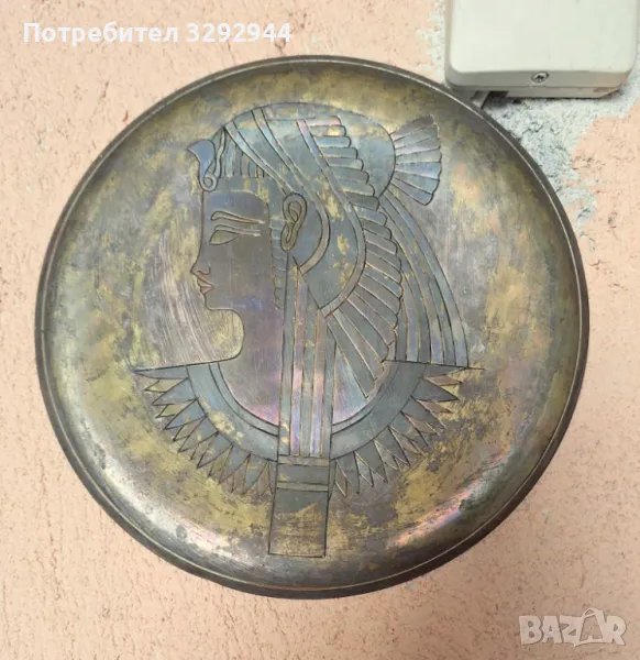 Египетски сувенир-метална чиния за стена, снимка 1
