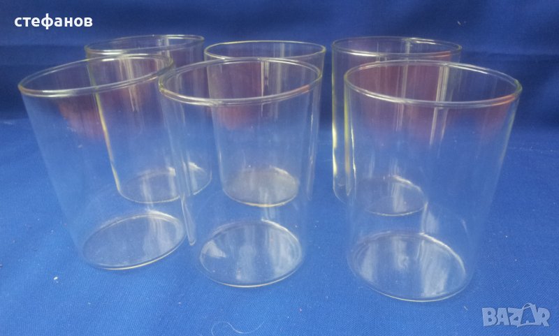 Термоустойчиви стакани /чаши/ за чай руски за подстакани 6 бр, снимка 1