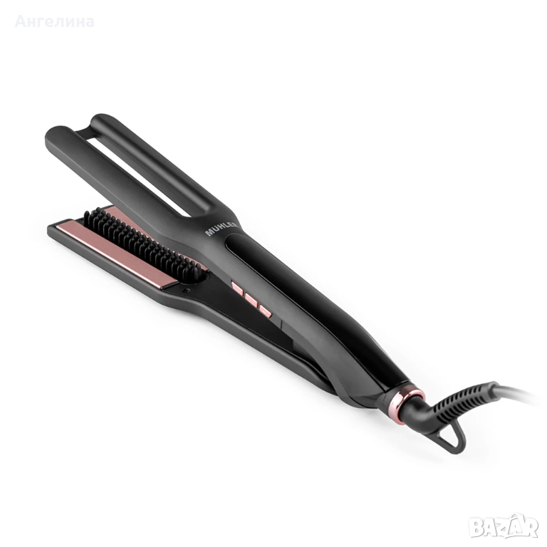 Преса за изправяне на коса с насочващ гребен Muhler MHS-777, снимка 1