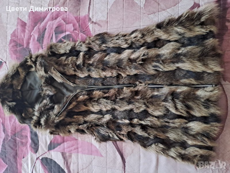 Елече с качулка от естествен косъм,размер,,м,, и зимно яке размер хл, снимка 1