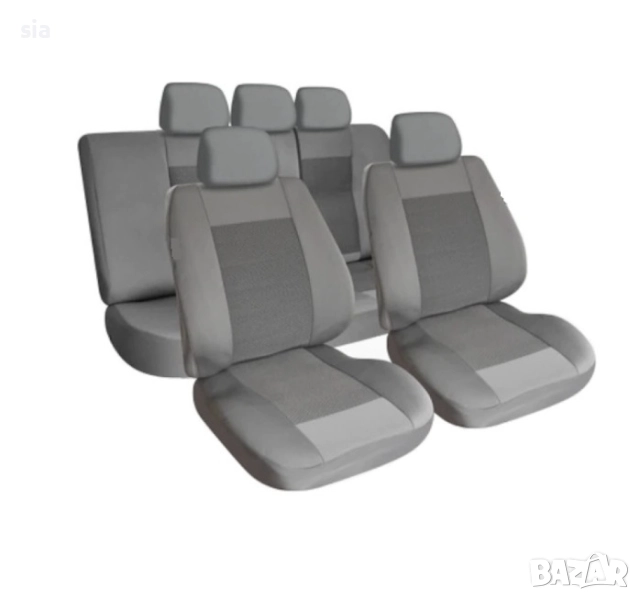 Тапицерия за кола в сив цвят, 8 части, снимка 1