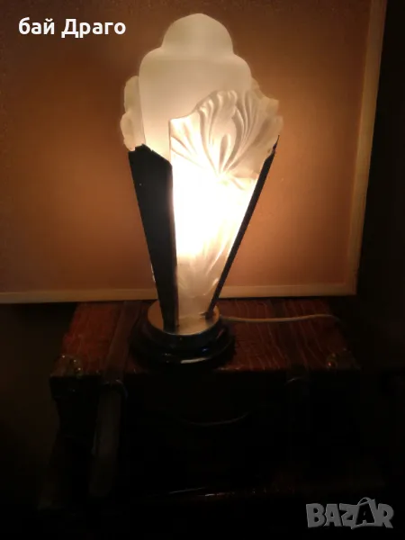 Старинна френска лампа в стил Art Deco, снимка 1