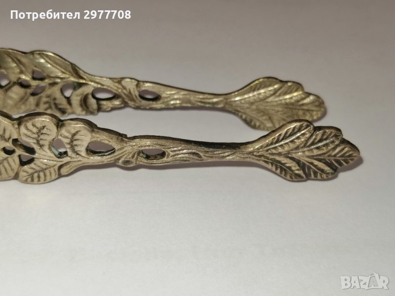 Немска сребърна щипка за захар /лед, снимка 1