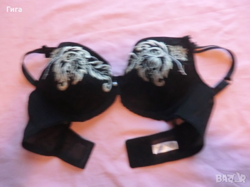 черен сутиен с бродерия 85С, снимка 1