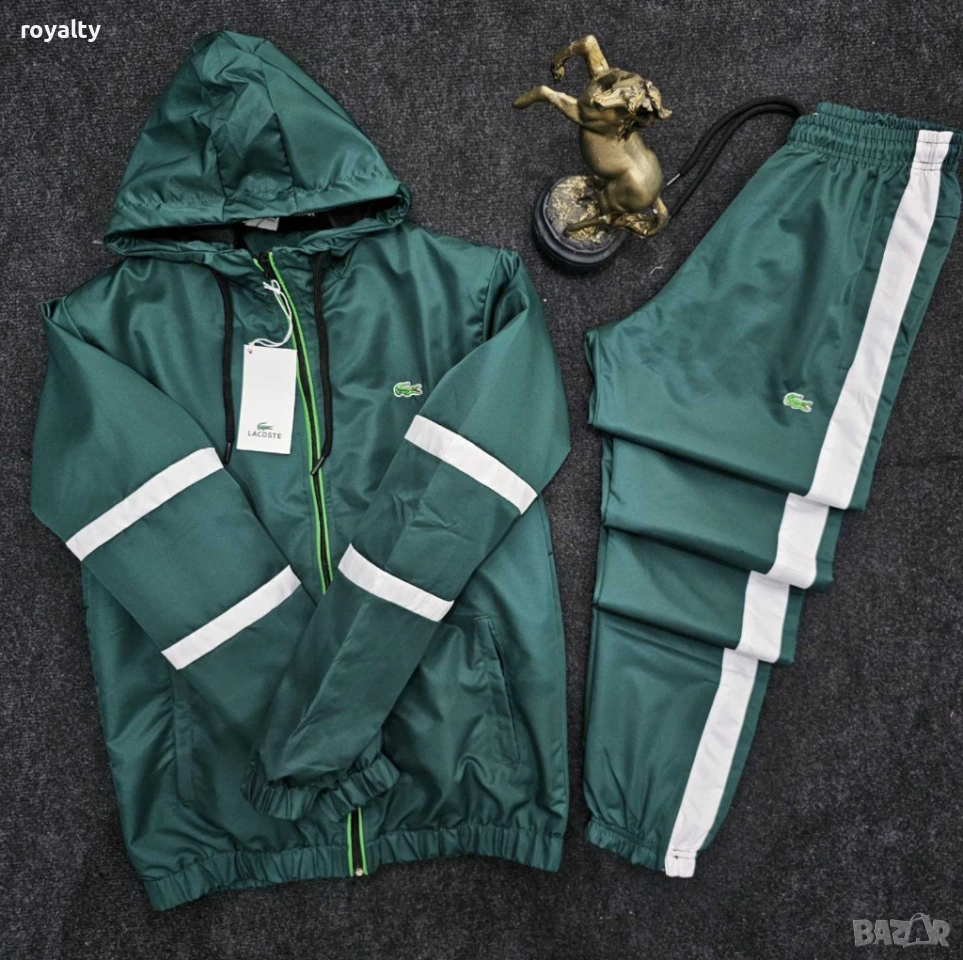 Lacoste Зелен Мъжки Екип Шушляк , снимка 1