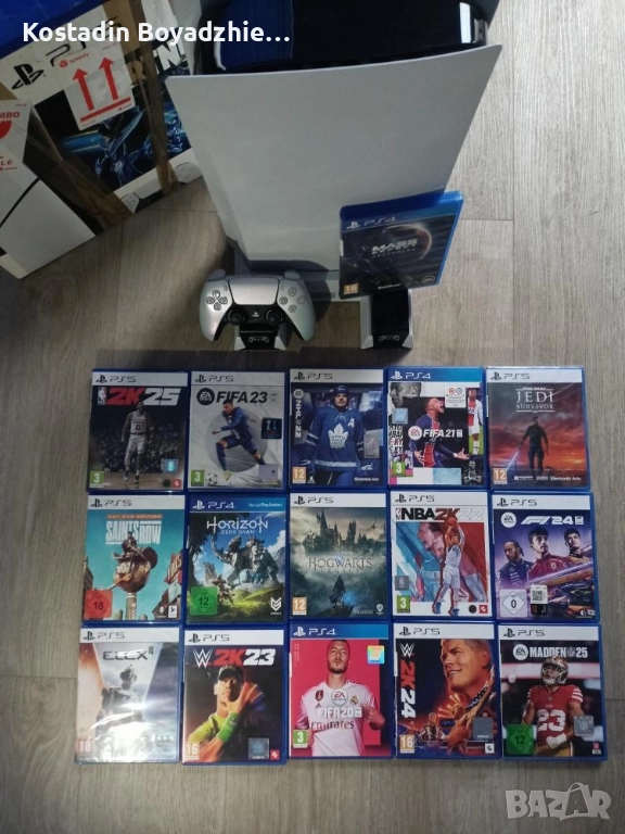 PlayStation 5 с контролер, поставка и 16 игри, снимка 1