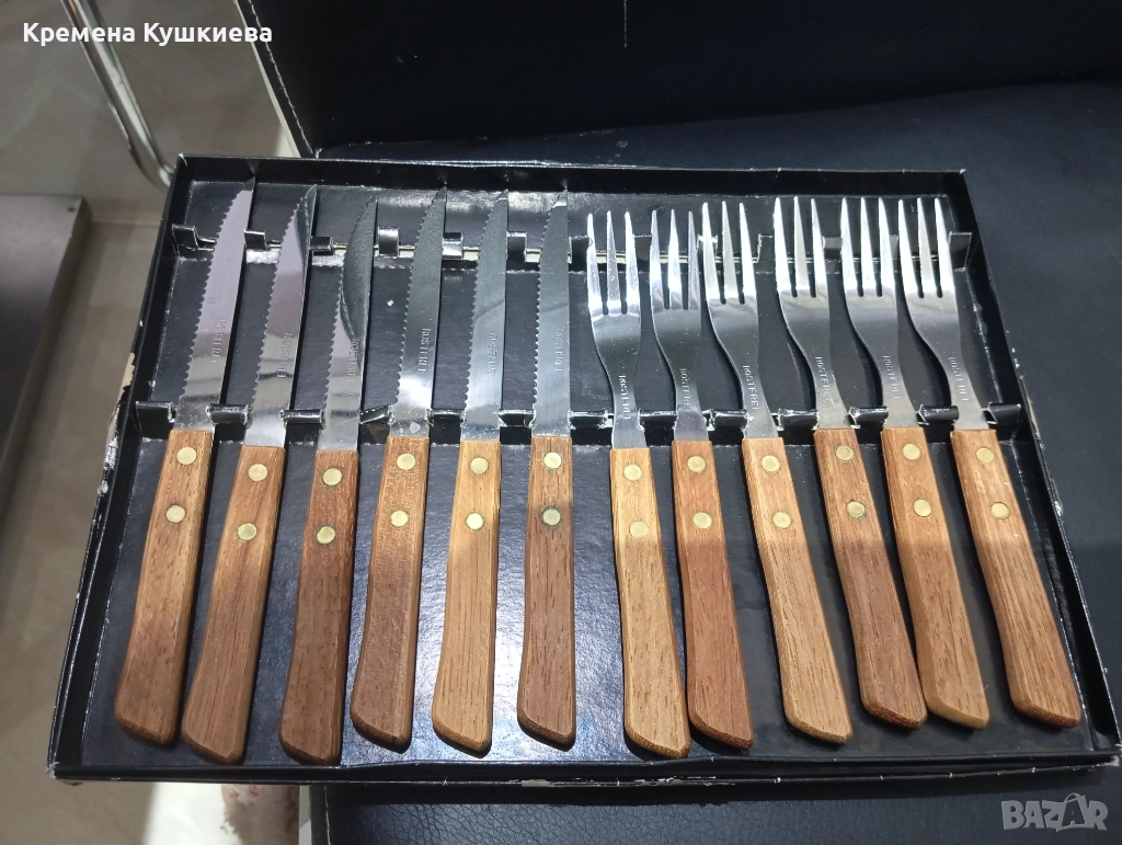Стар комплект вилици с ножове , снимка 1