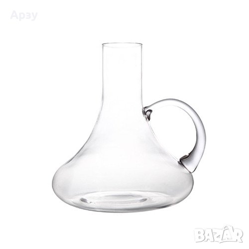 Стъклена гарафа с дръжка, снимка 1