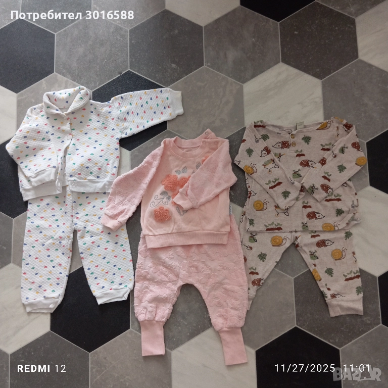 Дрехи за момиче 0-6 месеца, снимка 1