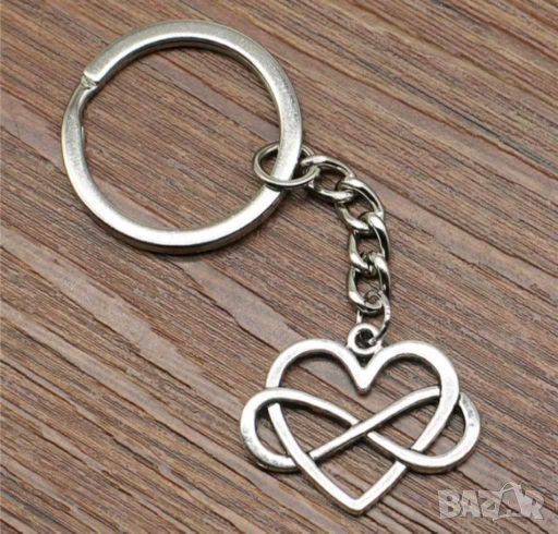 Ключодържател 'обичам те завинаги'. Сърце и символ на безкрайност, снимка 1