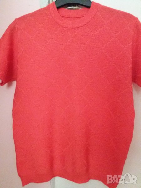 Дамска трикотажна блуза къс ръкав, снимка 1