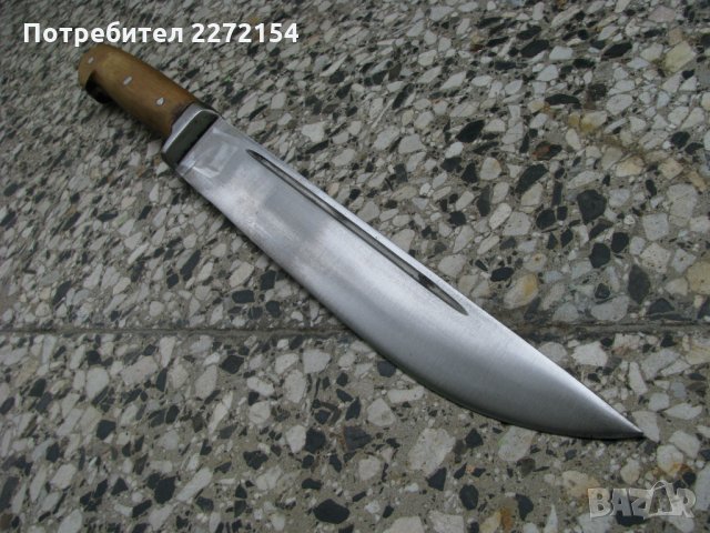 Дълъг ловен нож с кания, снимка 3 - Ножове - 34792519