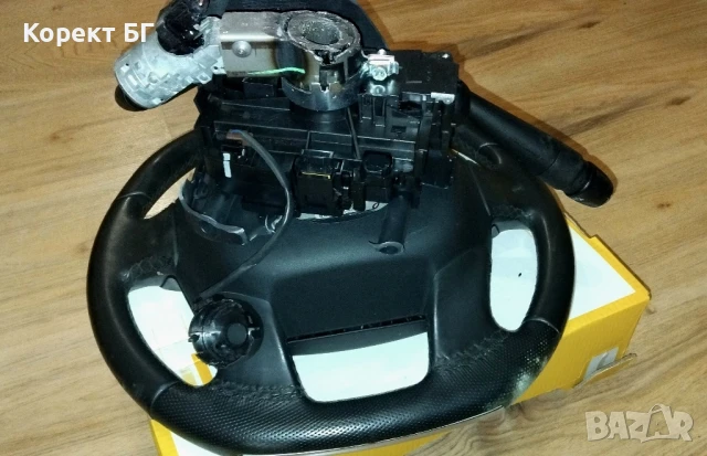 Мултифункционален волан с аербег airbag и лентов кабел + лост за мигачи/чистачки за Ситроен Ц4 C4, снимка 5 - Части - 51161804