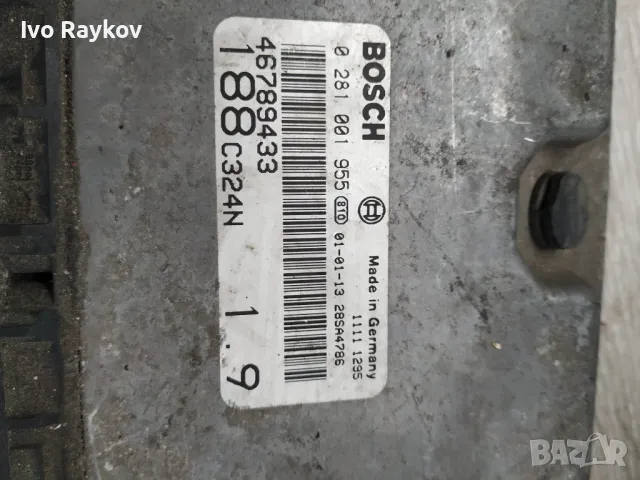 Компютър двигател за FIAT PUNTO (188_) 1.9 JTD , 46789433 188C324N 0281001955, снимка 2 - Части - 49102849