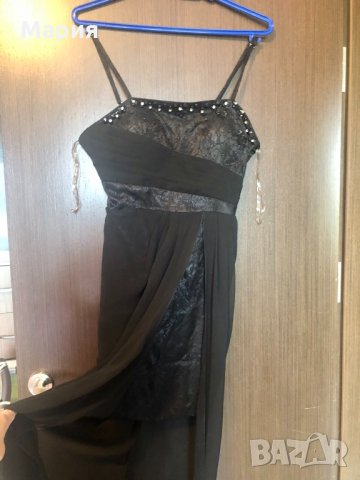 Дълга черна рокля, снимка 5 - Рокли - 33358090