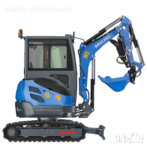 Мини багер Rippa R22 Pro – 2.4 т – KUBOTA (3 цилиндъра)+ Климатик, снимка 3 - Индустриална техника - 52719794