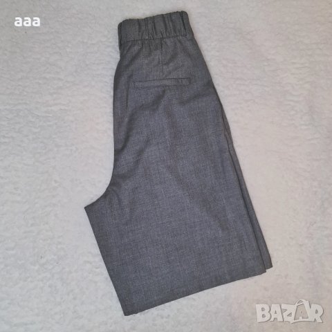 Дамски къс панталон h&m с висока талия в сиво, снимка 2 - Къси панталони и бермуди - 43671501