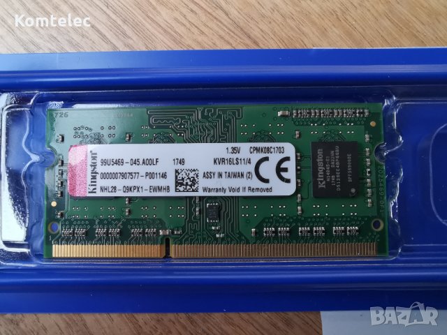 Памет за  ASUS Vivo mini U45 /лаптоп Kingston 4GB DDR3L, 1600MHz, CL11