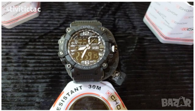 ЧАСОВНИК EXPONI СРЕБРИСТИ ЦИФРИ -  НОВО.., снимка 3 - Мъжки - 38472331