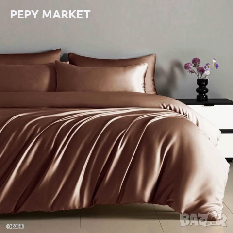 Луксозен комплект от висококачествен памучен сатен Комплектът е от 4 части и съдържа: 1 бр. долен ча, снимка 8 - Спално бельо - 51434547