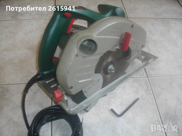 1300 Вата-Лазерен Немски Ръчен Циркуляр-Отличен-ф190мм-Реже 65мм-PARKSIDE PHKS1300A1, снимка 3 - Измервателни инструменти - 38590545