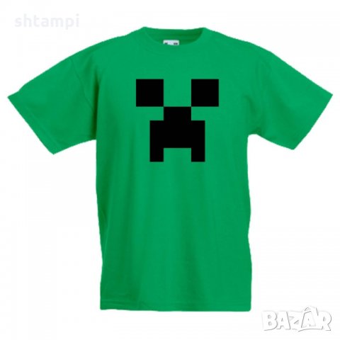 Детска тениска майнкрафт Minecraft Creeper Face 01, снимка 3 - Детски тениски и потници - 32938841