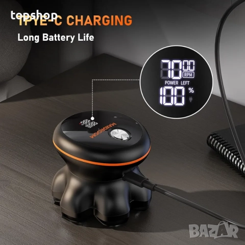 Нова самобръсначки Maxgroom 7 глави за мъже, 7D водоустойчива с подобрено гъвкаво острие, дълъг ..., снимка 5 - Тримери - 52077478